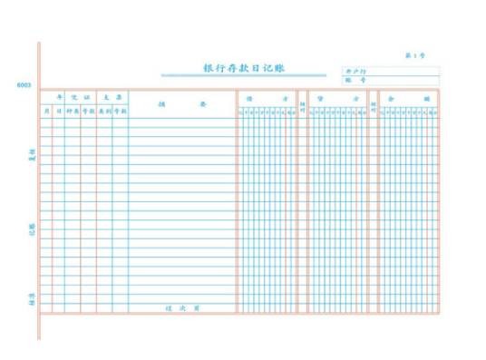 银行存款日记账