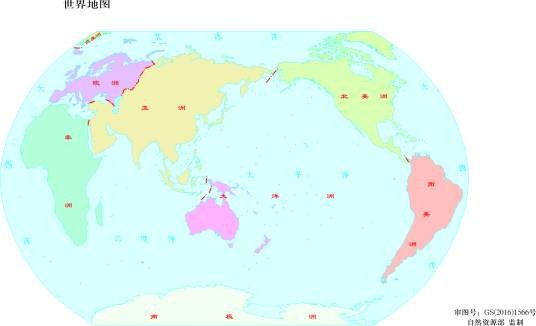 世界地图(描绘整个地球表面的地图)