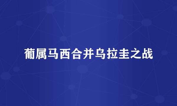 葡属马西合并乌拉圭之战
