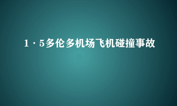 1·5多伦多机场飞机碰撞事故