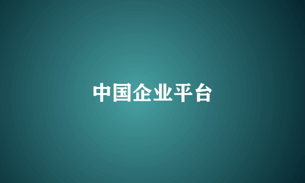 中国企业平台