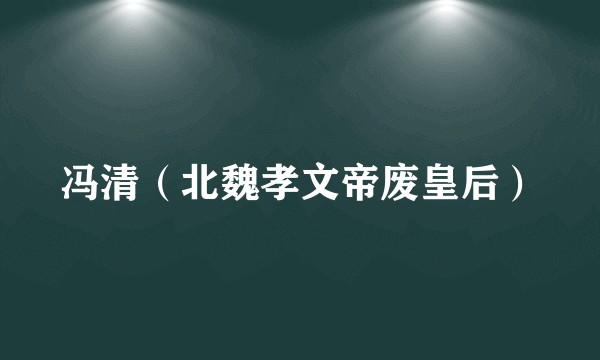 冯清（北魏孝文帝废皇后）