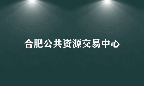 合肥公共资源交易中心
