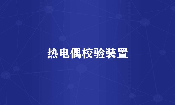 热电偶校验装置