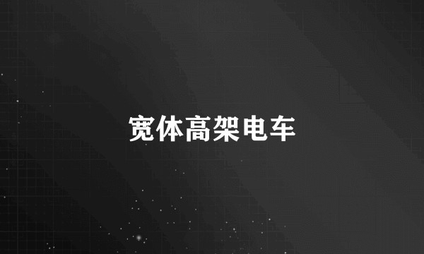宽体高架电车