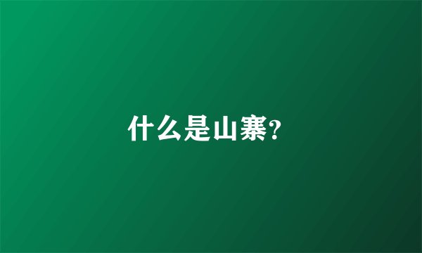 什么是山寨？