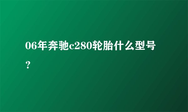06年奔驰c280轮胎什么型号?