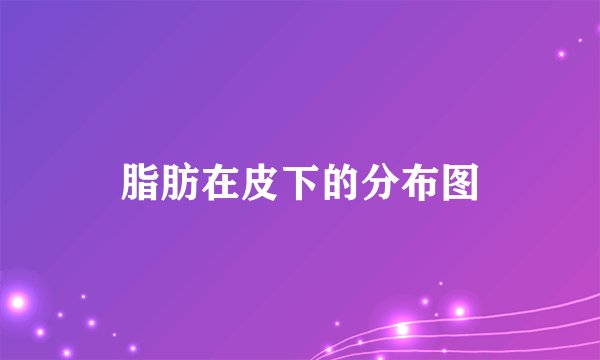 脂肪在皮下的分布图
