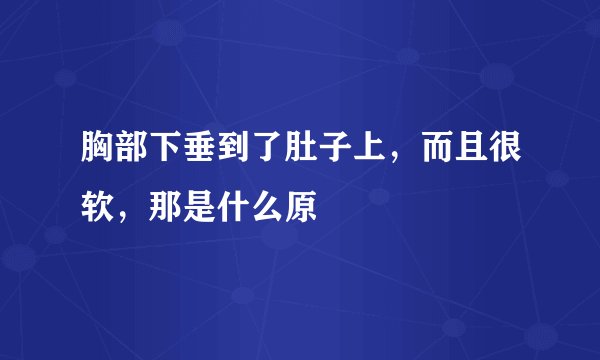 胸部下垂到了肚子上，而且很软，那是什么原