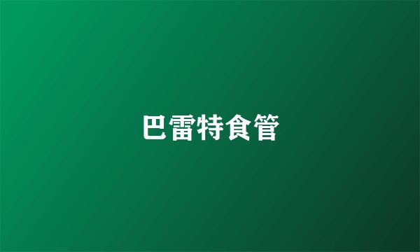 巴雷特食管