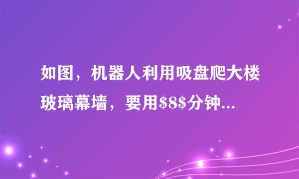 如图，机器人利用吸盘爬大楼玻璃幕墙，要用$8$分钟的时间先垂直向上，再水平横行，最后垂直下行，完成如图矩形三边$A\rightarrow B\rightarrow C\rightarrow D$的行程，若上、下行速度都是$3$米$/$分钟，横行速度是$4$米$/$分钟，问如何安排上、下行和横行的时间，才能使矩形$ABCD$的面积为$72m^{2}$，而且机器人走的路线较短？