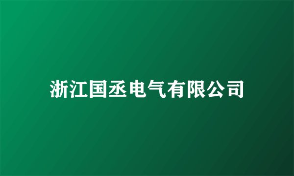 浙江国丞电气有限公司