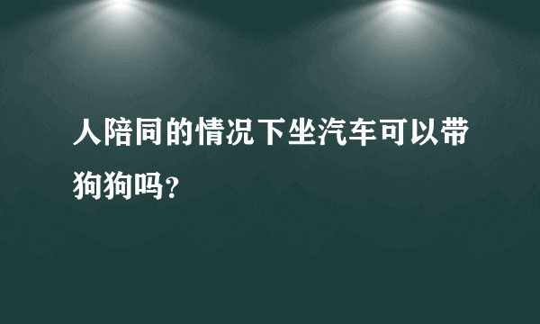 人陪同的情况下坐汽车可以带狗狗吗？