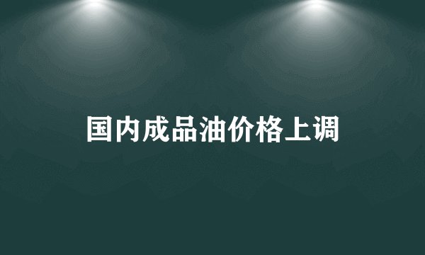 国内成品油价格上调