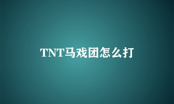 TNT马戏团怎么打