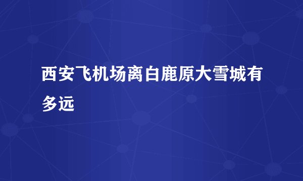 西安飞机场离白鹿原大雪城有多远