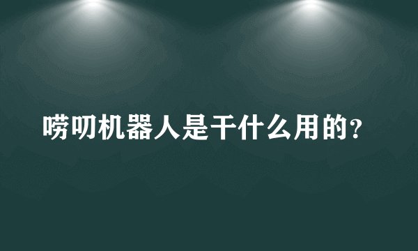唠叨机器人是干什么用的？