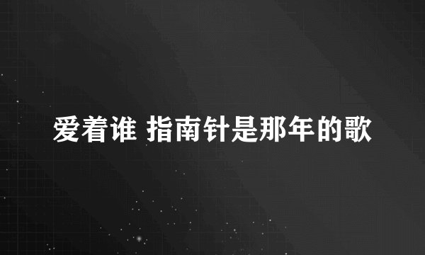 爱着谁 指南针是那年的歌
