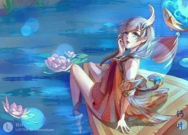 请问谁有现代手绘美女图片?