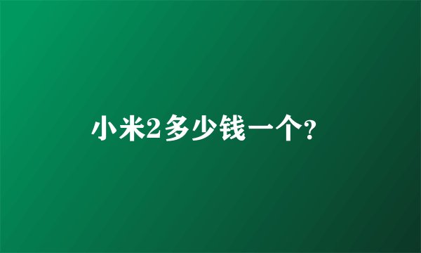 小米2多少钱一个？
