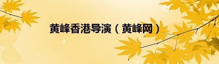 黄峰香港导演（黄峰网）