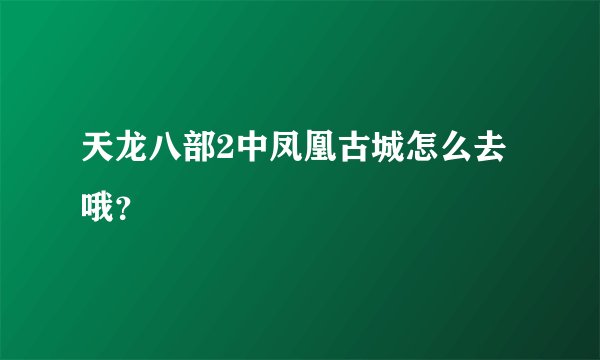 天龙八部2中凤凰古城怎么去哦？