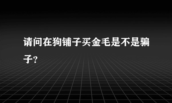 请问在狗铺子买金毛是不是骗子？