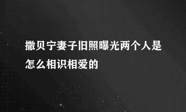 撒贝宁妻子旧照曝光两个人是怎么相识相爱的