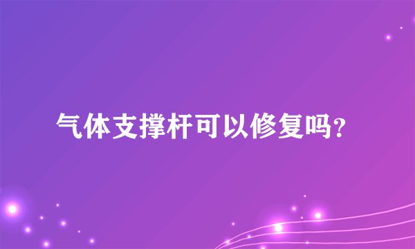 气体支撑杆可以修复吗?