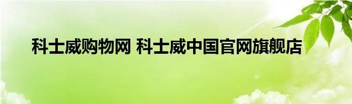 科士威购物网 科士威中国官网旗舰店