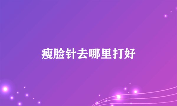瘦脸针去哪里打好