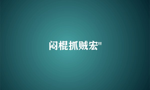 闷棍抓贼宏