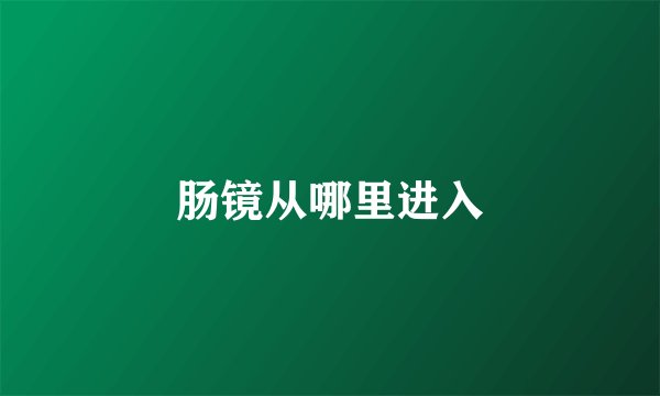 肠镜从哪里进入