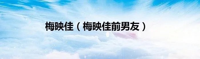 梅映佳（梅映佳前男友）