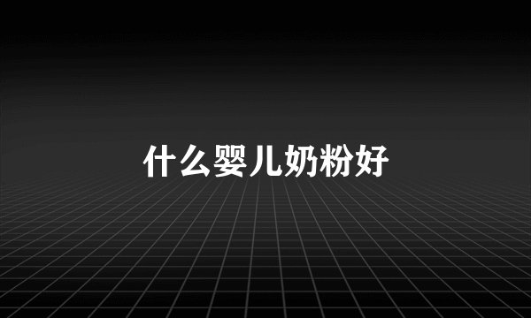 什么婴儿奶粉好