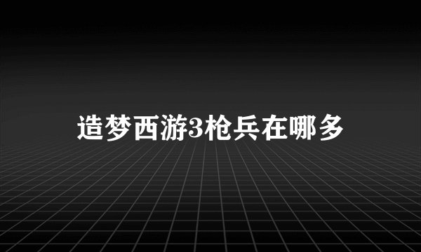 造梦西游3枪兵在哪多