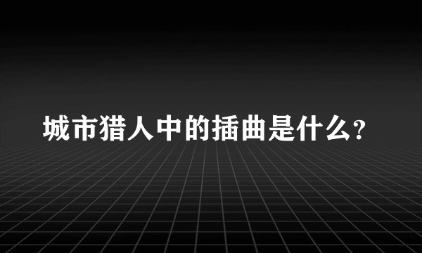 城市猎人中的插曲是什么？