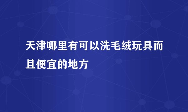 天津哪里有可以洗毛绒玩具而且便宜的地方