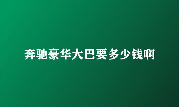 奔驰豪华大巴要多少钱啊