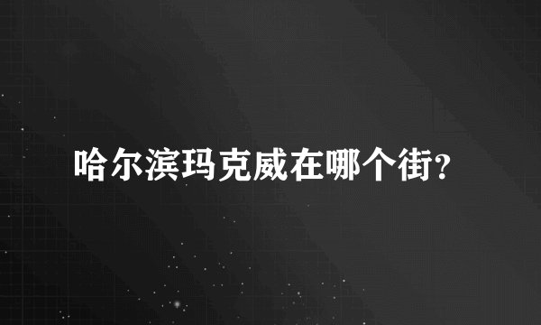 哈尔滨玛克威在哪个街？