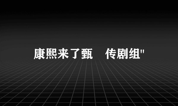 康熙来了甄嬛传剧组
