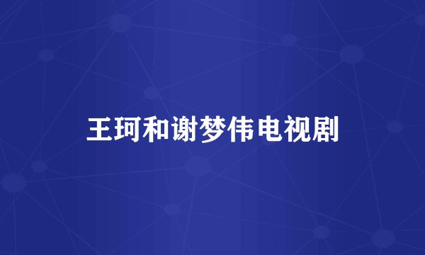 王珂和谢梦伟电视剧
