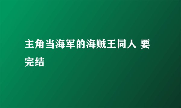 主角当海军的海贼王同人 要完结