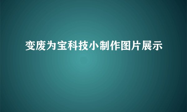 变废为宝科技小制作图片展示