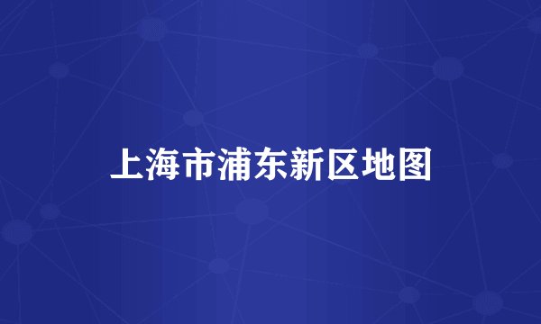 上海市浦东新区地图