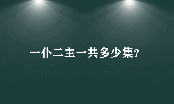 一仆二主一共多少集？