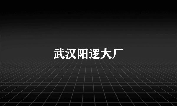武汉阳逻大厂