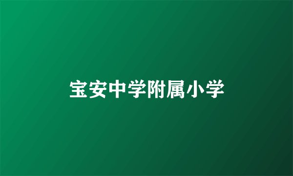宝安中学附属小学