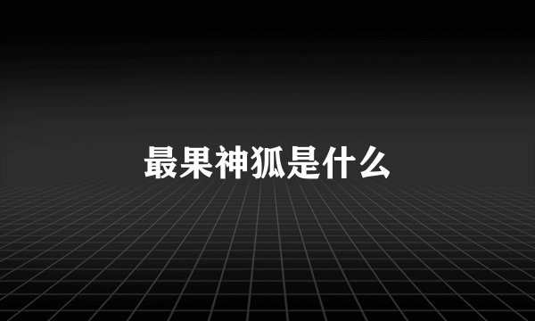 最果神狐是什么