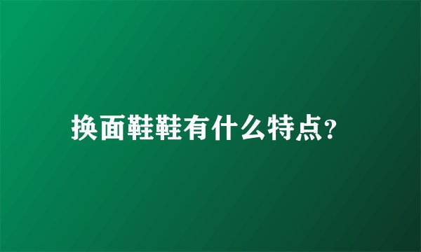 换面鞋鞋有什么特点？